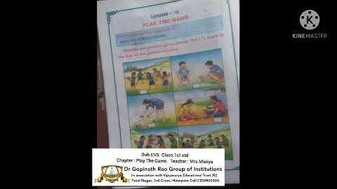 EVS. class-1st std Play the Game by Mrs.Mariya