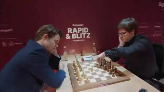 Magnus Carlsen (2828) vs Kirill Shevchenko (2546) || Superbet Poland Blitz Chess 2024 - R1