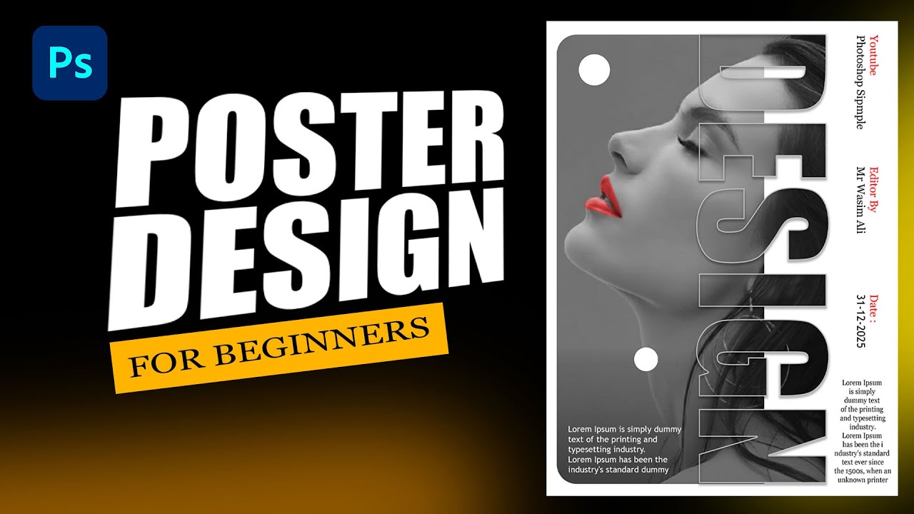 Photoshop Simple Poster Design Tutorial | Beginner Friendly | Bangla| Photoshop 