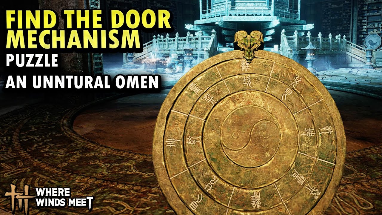 Find the Door Mechanism Puzzle-An Unnatural Omen | Where Wind Meet