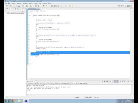 Java coding - Text Based Game - Episode 2