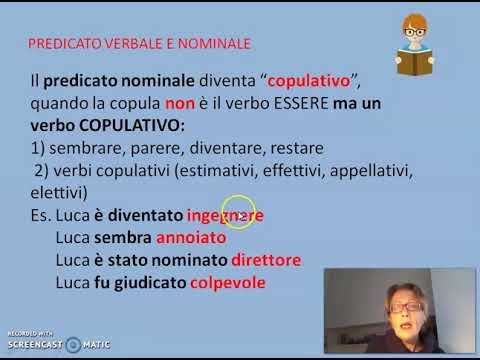 Predicato verbale e nominale - YouTube