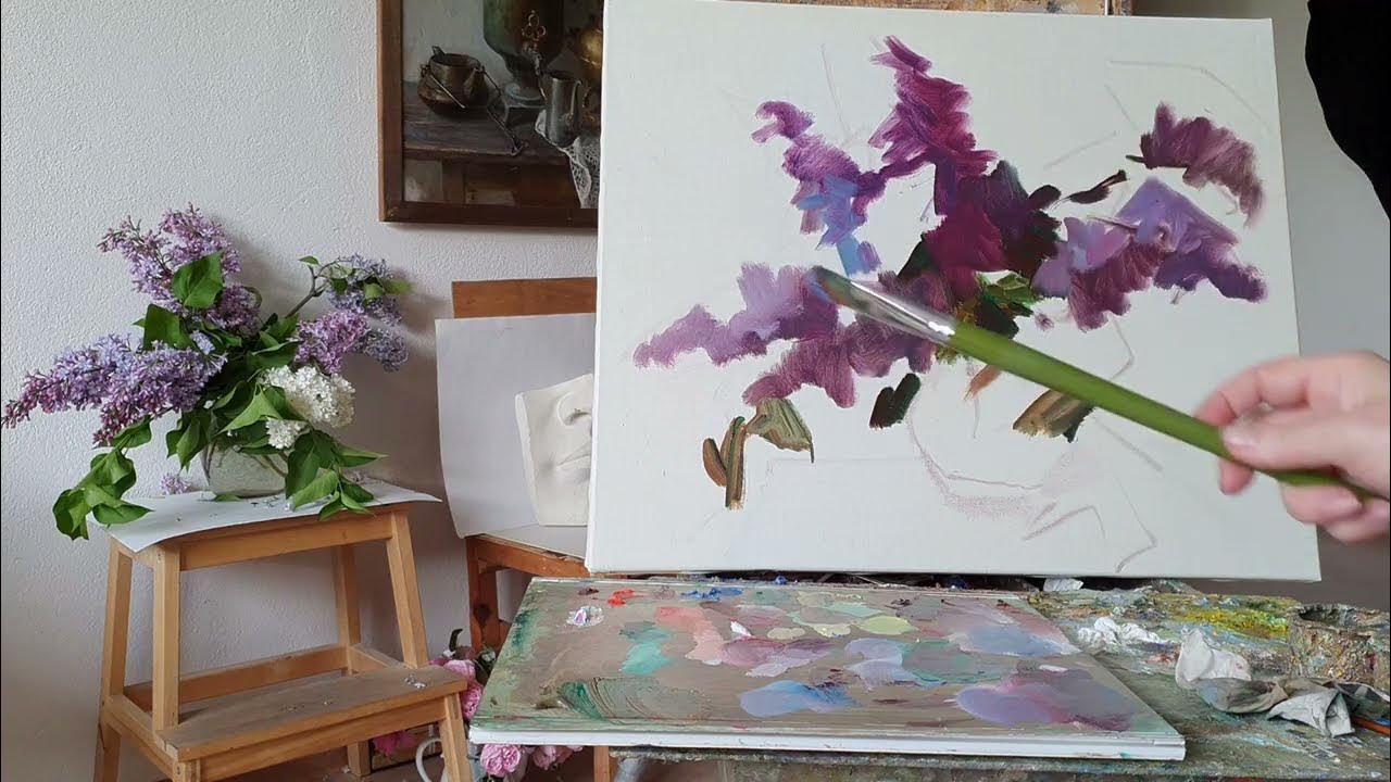 СИРЕНЬ. Обзор масляных красок ЗВЁЗДНЫЙ ЦВЕТ. - YouTube
