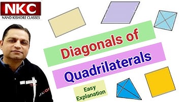 Diagonals of quadrilaterals | Rectangle, Parallelogram, Square, Kite & Rhombus | Geometry Concept
