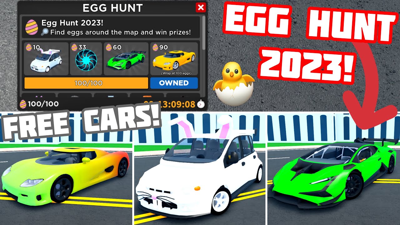 Unlocking all the Egg Hunt 2023 Rewards in Roblox Car Dealership Tycoon
