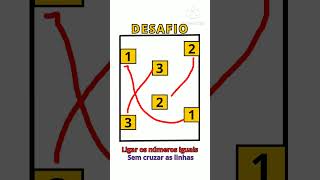 Desafio de ligar os números iguais sem cruzar as linhas. #desafio #log