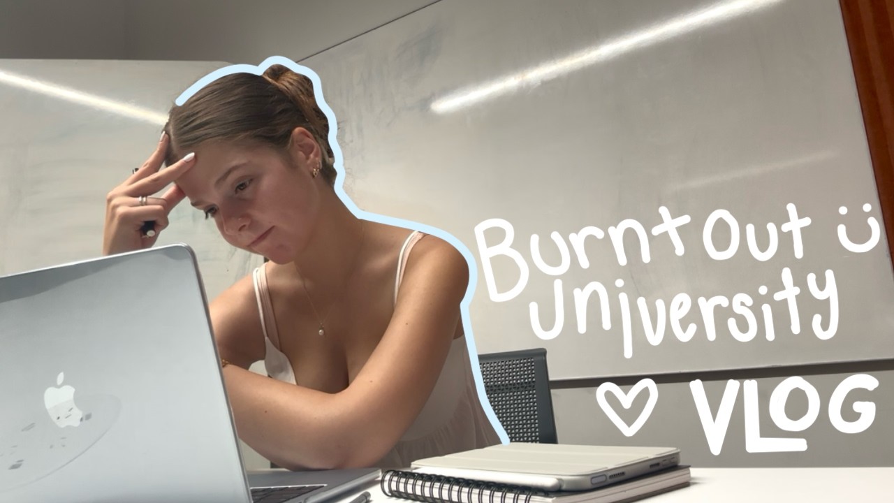 burnt out uni vlog | 🎧 lectures, grwm, study, library lock-ins