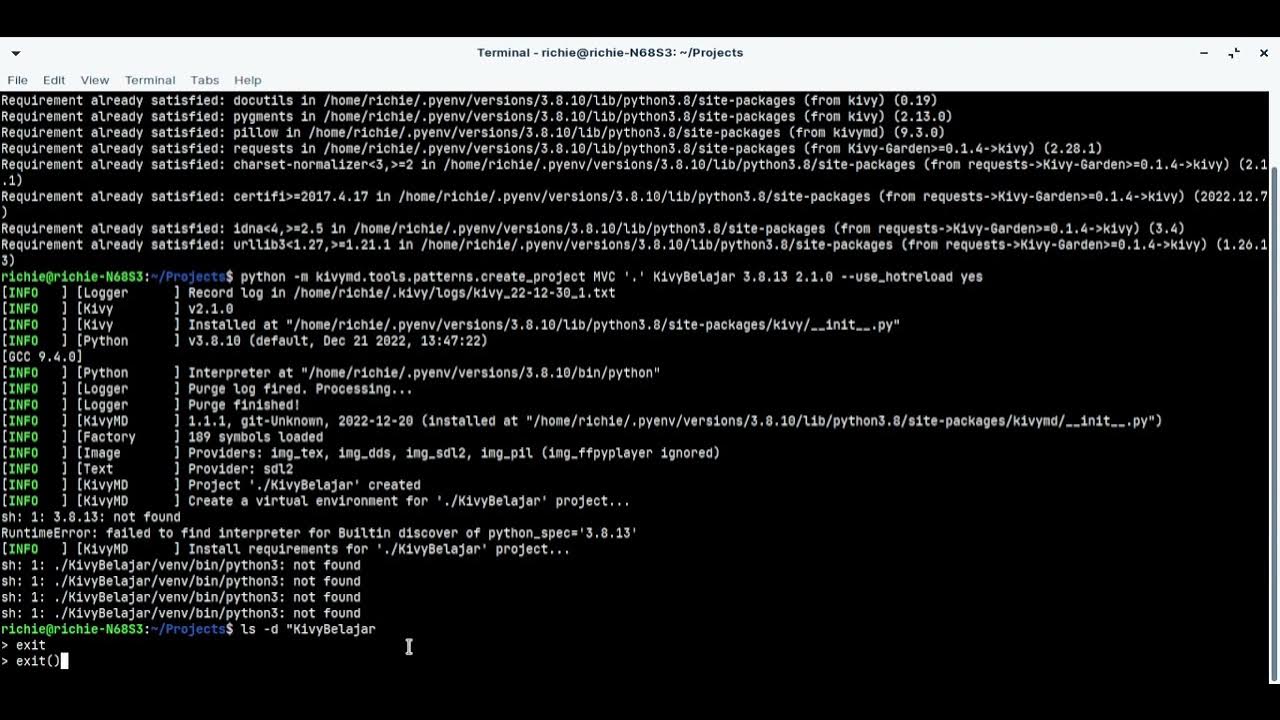 Python,Kivy,KivyMD create new project - YouTube