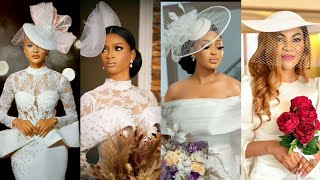 Civil Wedding Fascinators| Beautiful and classic white fascinators