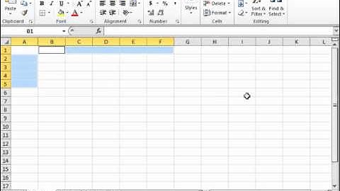 Excel 2010 Tutorial Selecting Ranges Microsoft Training Lesson 3.1