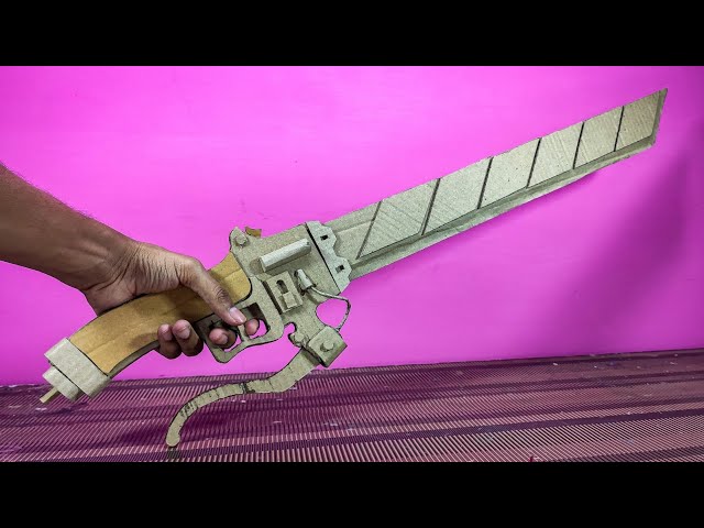 How To Make Maneuver Gear Sword | Attack on Titan | Cardboard DIY class=
