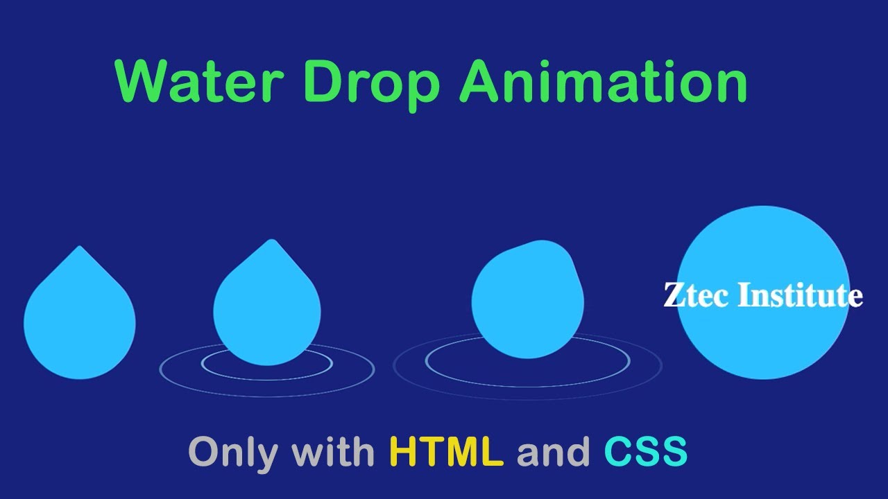 Water Drop Animation with HTML and CSS - YouTube