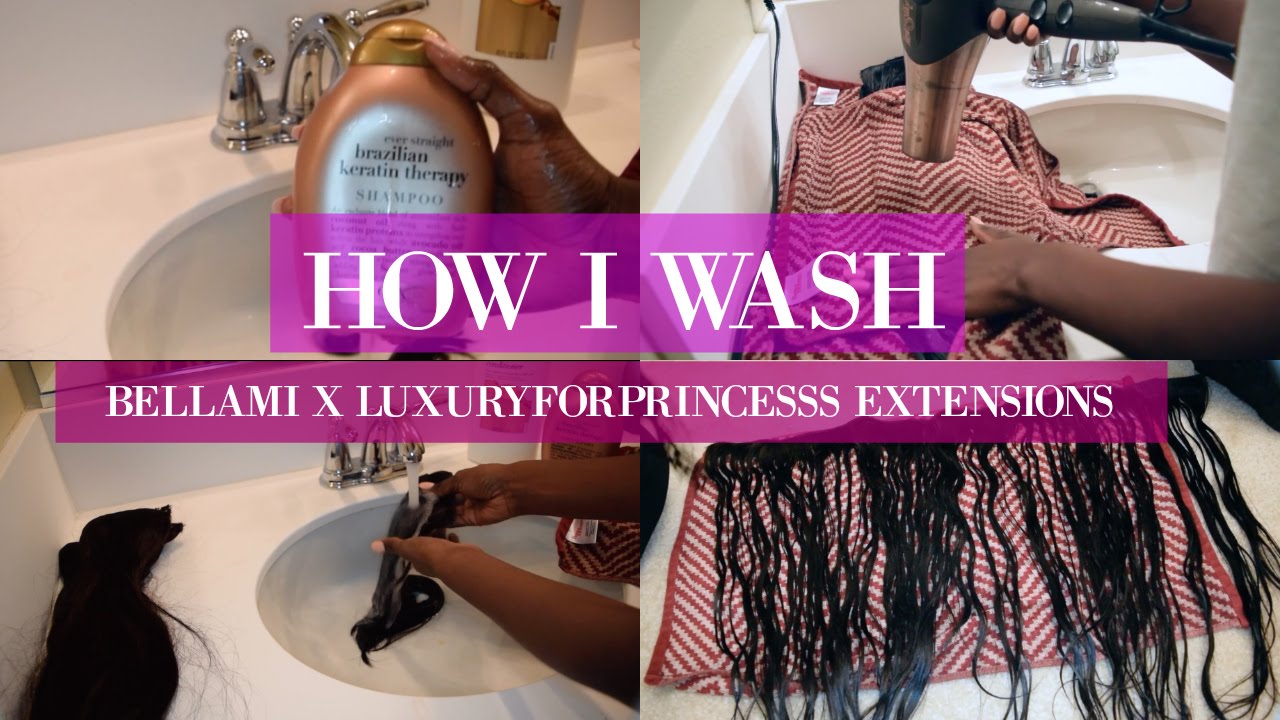 How to Wash Bellami x LuxuryForPrincess Extensions YouTube