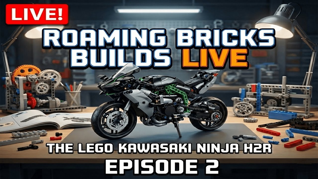 Building the Beast! 🏍️ LEGO Technic Kawasaki Ninja H2R | Episode 2 