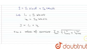 An alternating current is given by the equation I=I_1sinomegat+I_2cosomegat .What will be its rm...