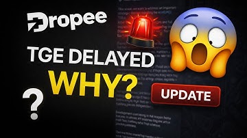 Dropee TGE Postponed 🚨 Snapshot Still Confirmed | What It REALLY Means for $DROPEE Holders
