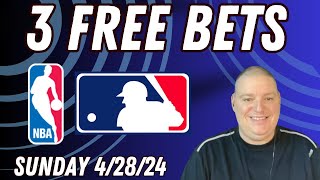 Sunday 3 Free Betting Picks & Predictions - 4/28/24 l Picks & Parlays l #mlbbets l #nbabets