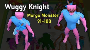 Wuggy Knight, Glam Clock, Hightech Glamrock in Merge Monster Army Game 91-100 Gameplay Walkthrough