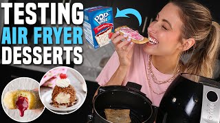 TESTING VIRAL AIR FRYER DESSERTS... is anything worth making??