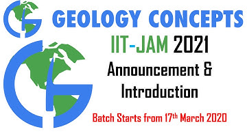 IIT-JAM 2021 Announcement of Online and Classroom Classes | 17th March | GeologyConcepts.com