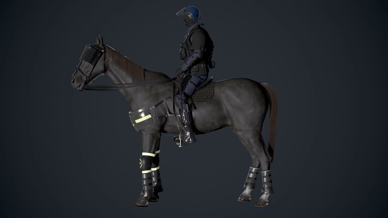 Mounted Police 3D Character Design