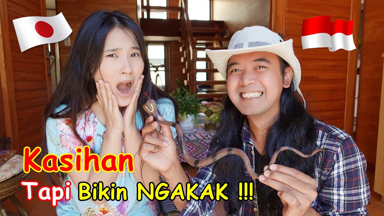 PRANK ULAR❗️ ISTRI JEPANG TAKUT BANGET TAPI BIKIN NGAKAK