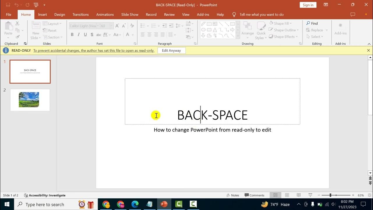 How to change powerpoint from read only to edit youtube