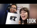 E quase desistimos do canal... PLACA DE 100K - Unboxing e mensagem