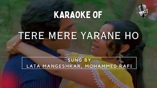 Tere Mere Yarane Ho Karaoke with Lyrics | Lata Mangeshkar, Mohammed Rafi | Hindi Karaoke Shop