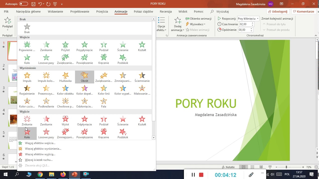 Przejścia i animacje w PowerPoint