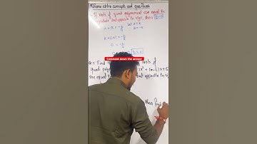 😱🔥If roots of quadratic are additive inverse of each other #shorts #polynomials #cbseclass10 #cbse