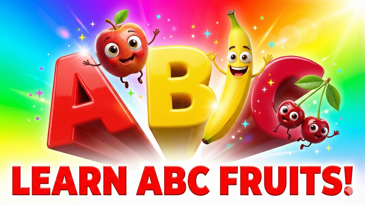 ABC Fruits A to Z 🍎 | Alphabet Fruit Song for Kids | Learn Letters & Fruit Names #abcd #abc
