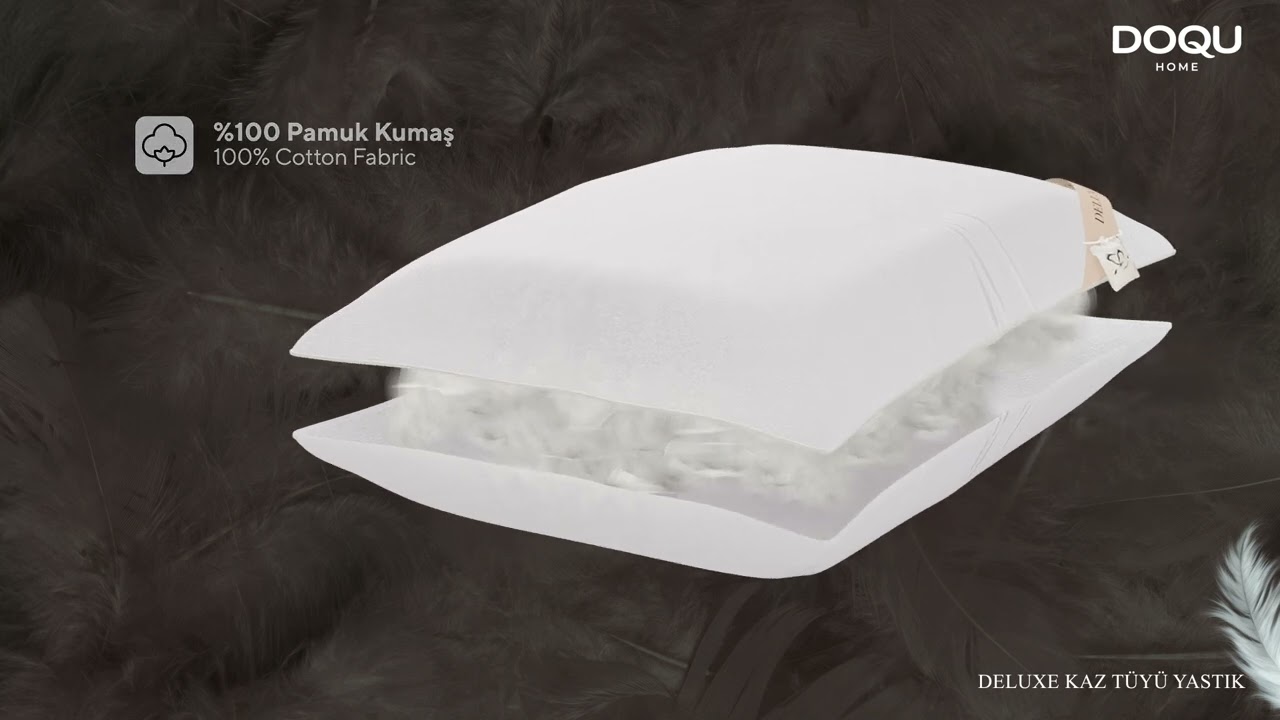 Doqu Home/ Deluxe Kaz Tüyü Yastık ile Doğal Yumuşaklık, Maksimum Konfor 🦢