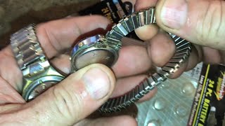 REMOVING a LINK speidel stretch watch band (TRICKY) uclip, expansion, expandable