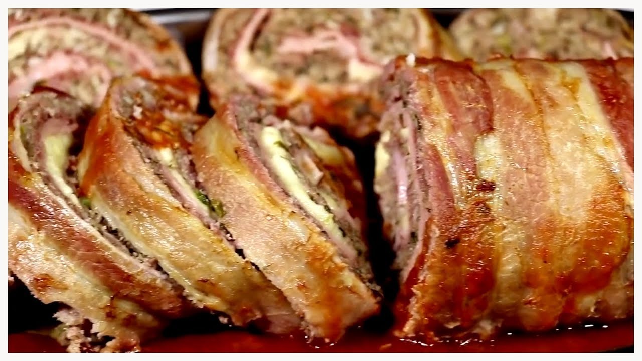 Incrível   Rocambole com bacon crocante a melhor receita do Mundo
