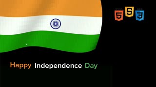 Happy Independence Day - html/css/js Animation | India Flag #Shorts #Romeo