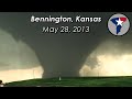 May 28, 2013 • Large Tornado in Bennington, Kansas (FULL Video)