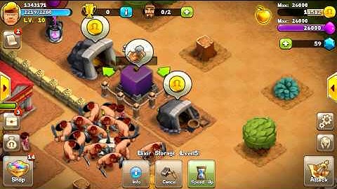 Clash Of Spartan Upgrading Level 5 Elixer Storage!