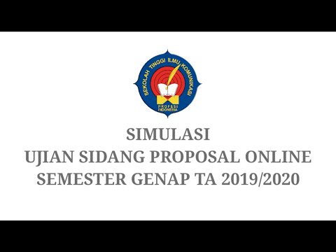 Simulasi Sidang Proposal Online STIKOM Profesi Indonesia