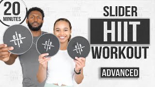 20 Minute Full Body Exercise Slider HIIT Workout (  Modifications)