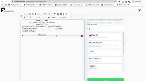 Hướng dẫn sửa mẫu in bill Food Explorer