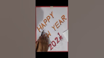 HAPPY NEW YEAR 2021 | HOW TO DRAW 3D TEXT | VERY EASY 3D DRAWING | ANAMORPHIC ILLUSION