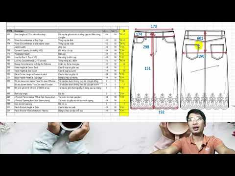 Đọc hiểu, dịch bảng thông số tiếng Anh, phương pháp đo thông số hàng váy