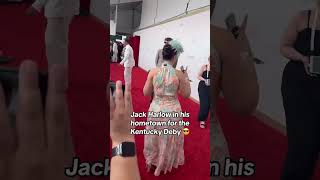 Jack Harlow pulled up to Louisville for the Kentucky Derby ? (via LEX18News/X) shorts