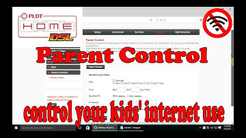 PLDT Home DSL Parent Control Setup