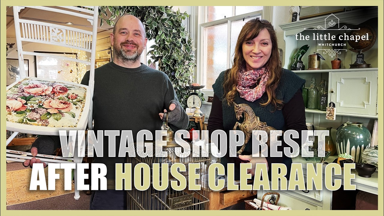 We Reset Our Vintage Shop After An Amazing House Clearance #antiques #vintageshop #vintageantiques