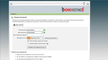 Howe Hosting: How To Change Your cPanel Password