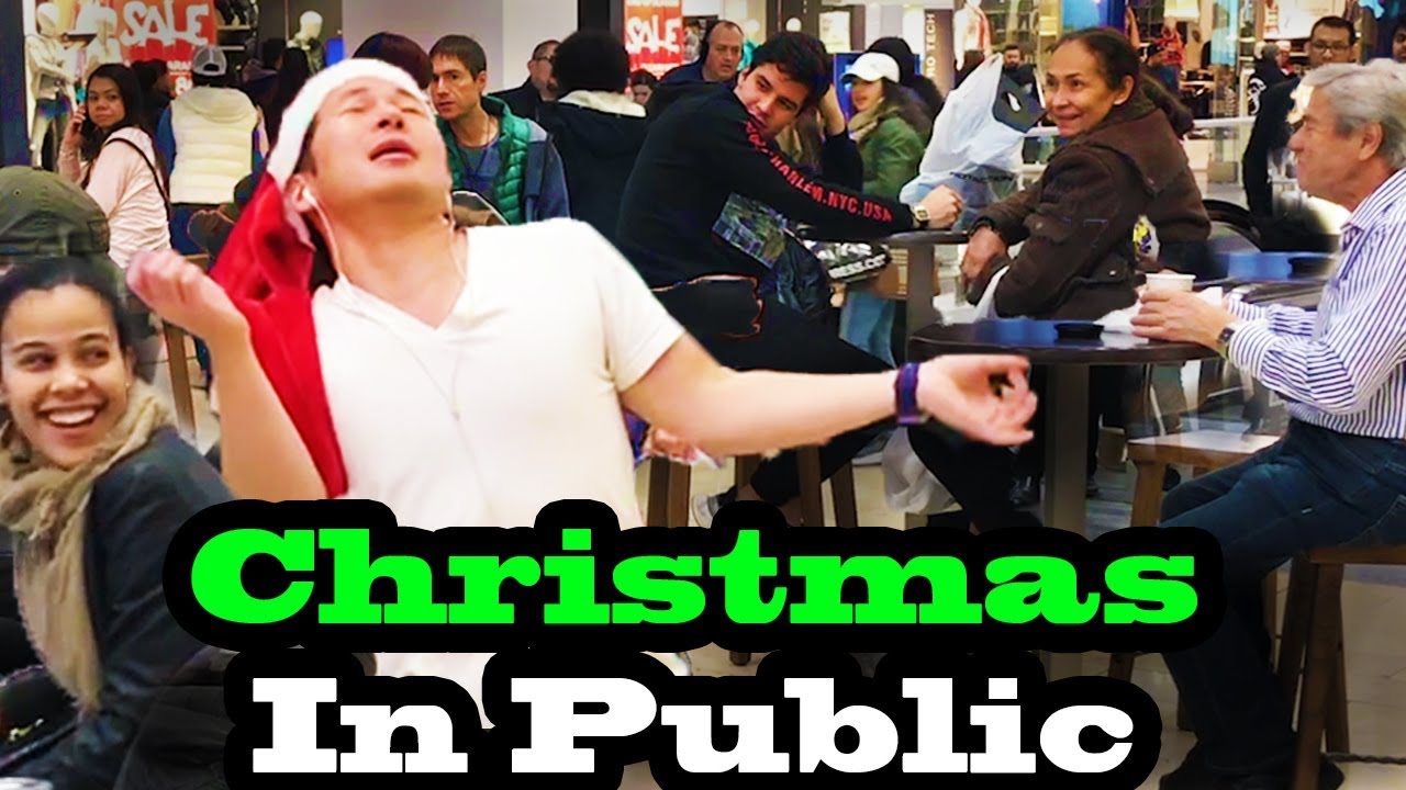 SINGING IN PUBLIC - CHRISTMAS SONGS!! (JUSTIN BIEBER, ARIANA GRANDE, MARIAH CAREY and MORE!)