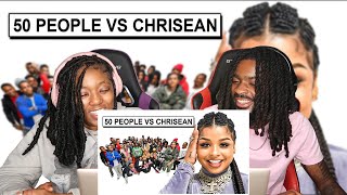 50 PEOPLE VS 1 RAPPER: CHRISEAN ROCK | REACTION