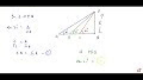 JEE MAINS 2018 JEE MAINS 2018 If the    angles of elevation of the top of a tower from three col...